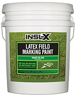 Painten Place Insl-X Latex Field Marking Paint is specifically designed for use on natural or artificial turf, concrete and asphalt, as a semi-permanent coating for line marking or artistic graphics.

Fast Drying
Water-Based Formula
Will Not Kill Grass